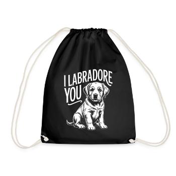Ich Labrador, du Welpe entwirfst - Turnbeutel - Schwarz - Vorne