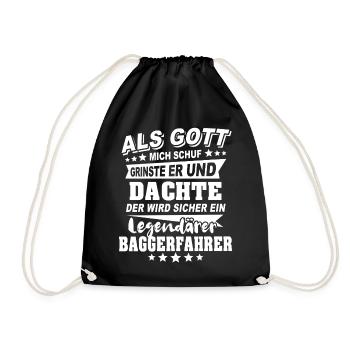 Opérateur d’excavatrice - Sac de sport léger - noir - Devant