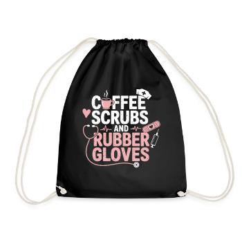 Blouse à café et gants en caoutchouc - Sac de sport léger - noir - Devant