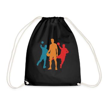 Handballspieler Handballer Herren Jungen Handball - Turnbeutel - Schwarz - Vorne