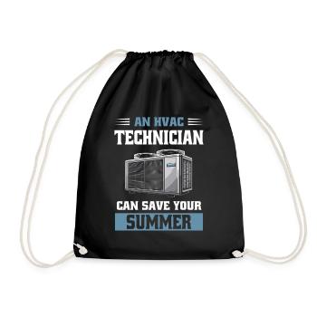Technicien CVC drôle conçoit l’ingénierie thermique froide - Sac de sport léger - noir - Devant