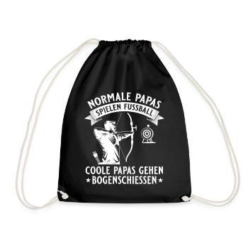 Archery Dad Archer with Target - Drawstring Bag - black - Front