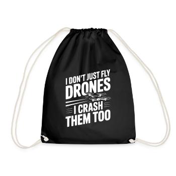 Je ne fais pas que piloter des drones, je les écrase aussi - Sac de sport léger - noir - Devant