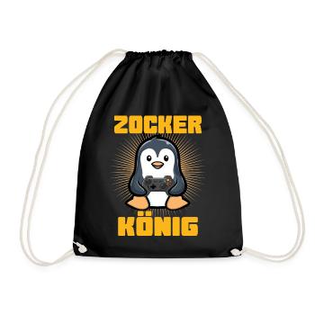 Gambler King - Drawstring Bag - black - Front