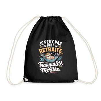 I can't I'm retired - Drawstring Bag - black - Front