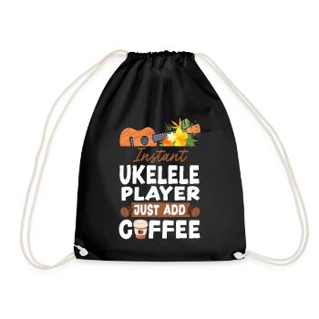 Hawaiian Ukulele Uke Coffee - Turnbeutel - Schwarz - Vorne