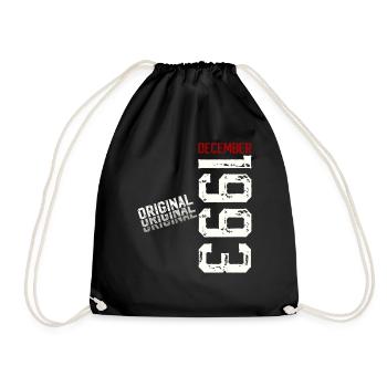 32nd Birthday Original December Born 1993 - Drawstring Bag - black - Front