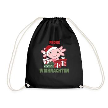 Joyeux Noël Axolotls Veillon de Noël Axolotls - Sac de sport léger - noir - Devant