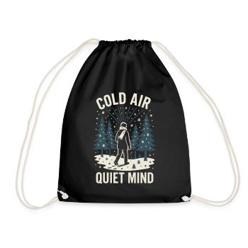 Forest Walk Overthinker Mental Reset - Drawstring Bag - black - Front