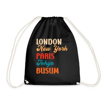 Mer des Wadden LONDRES NEW YORK PARIS BÜSUM Drôle - Sac de sport léger - noir - Devant