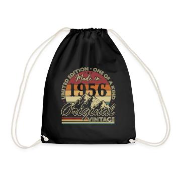 1956 Vintage Rétro Cadeau D'anniversaire - Sac de sport léger - noir - Devant