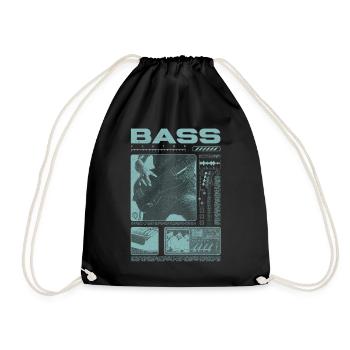 Bassiste amateur de basse Streetwear - Sac de sport léger - noir - Devant