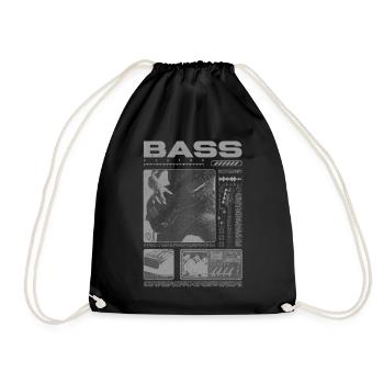 Bassgitarrenliebhaber Bassist Streetwear - Turnbeutel - Schwarz - Vorne