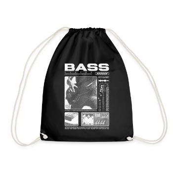Bassgitarrenliebhaber Bassist Streetwear - Turnbeutel - Schwarz - Vorne