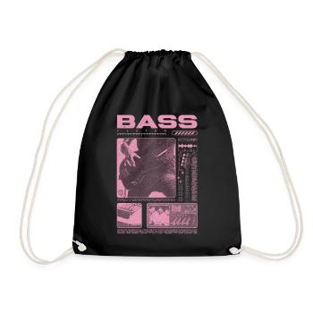 Bassgitarrenliebhaber Bassist Streetwear - Turnbeutel - Schwarz - Vorne