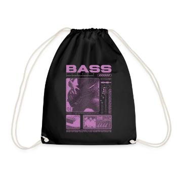 Bassiste amateur de basse Streetwear - Sac de sport léger - noir - Devant