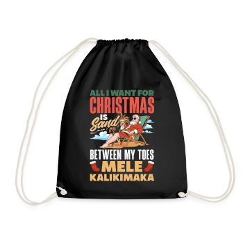 Mele Kalikimaka Hawaiian Christmas - Drawstring Bag - black - Front