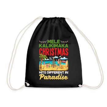 Mele Kalikimaka Hawaiian Christmas - Drawstring Bag - black - Front
