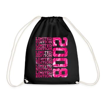 LIMITED EDITION 2008 18 YEARS PINK 18TH BIRTHDAY - Drawstring Bag - black - Front