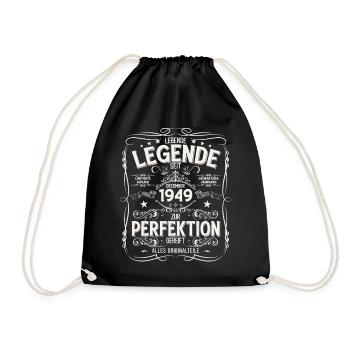 76e anniversaire Millésime décembre 1949 - Sac de sport léger - noir - Devant