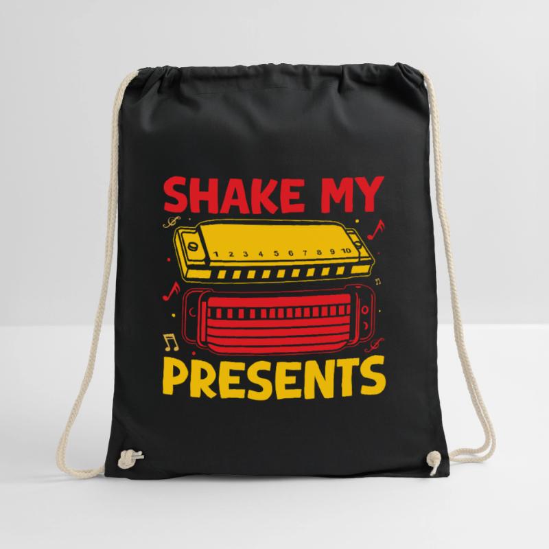 Funny Harmonica Player Shake My Presents Harmonica Turnbeutel