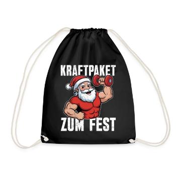 Santa Claus FORCE POUR LE FESTIN Fun - Sac de sport léger - noir - Devant