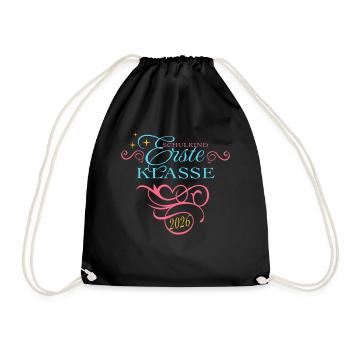 Enfant scolaire 2026 - Inscription scolaire - Première année - Sac de sport léger - noir - Devant