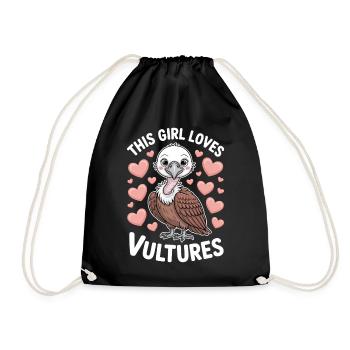 Vulture Saying Bird Funny Vulture Gift - Drawstring Bag - black - Front