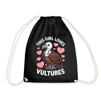 Vulture Saying Bird Funny Vulture Gift - Drawstring Bag - black - Front