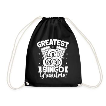 Bingo Player Greatest Grandma Bingo - Drawstring Bag - black - Front