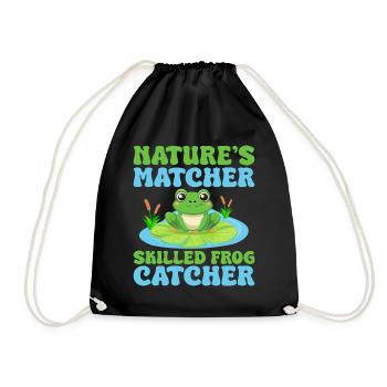 Frog Catcher Nature´s Matcher Skilled Catcher Frog - Turnbeutel - Schwarz - Vorne