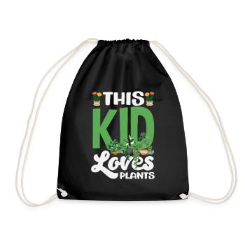 Cadeaux pour les jardins et les amoureux des plantes - Sac de sport léger - noir - Devant