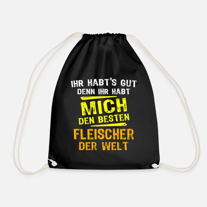 Fleischer Geschenk - Turnbeutel - Schwarz