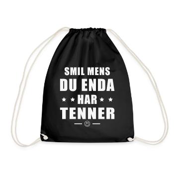 Smile while you still have teeth. - Drawstring Bag - black - Front