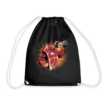 Musculation en musculation, musculation, fitness amusant - Sac de sport léger - noir - Devant