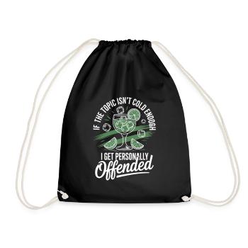 Gin If The Topic Isn't Cold Enough - Turnbeutel - Schwarz - Vorne