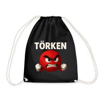 Drôle Dire Törken Dessin animé Drôle Dinde Mème - Sac de sport léger - noir - Devant