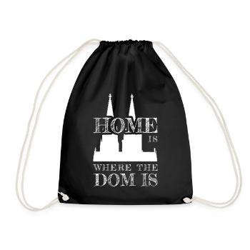 Köln Home Is Where The Dom Is Kölner Karneval Köln - Turnbeutel - Schwarz - Vorne