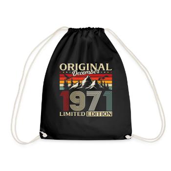 54e anniversaire Original décembre Né en 1971 - Sac de sport léger - noir - Devant
