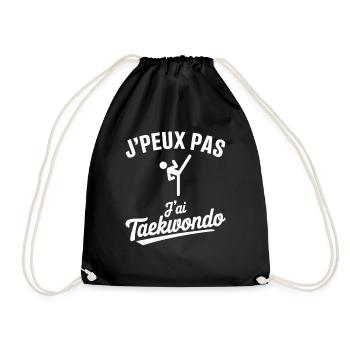 J’Peux Pas J’ai Taekwondo Humour Arts Martiaux - Sac de sport léger - noir - Devant