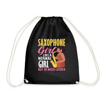 Fille au saxophone tellement plus bruyante Saxophoniste - Sac de sport léger - noir - Devant