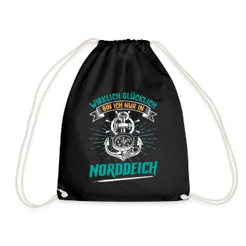 North Sea I'M ONLY REALLY HAPPY IN - Drawstring Bag - black - Front