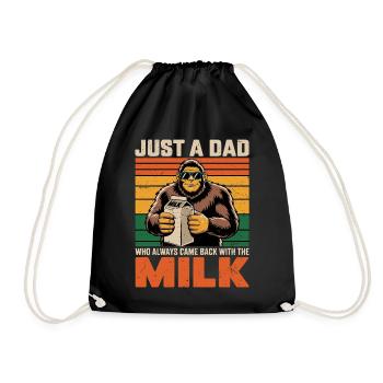 Bigfoot_Papa juste un papa qui a toujours du lait - Sac de sport léger - noir - Devant