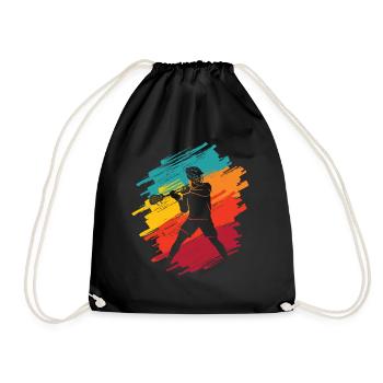 Lacrosse Joueur de Lacrosse Retro Kids Masculin - Sac de sport léger - noir - Devant