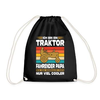 Landwirt Geschenke Landwirtschaft Traktor Bauer - Turnbeutel - Schwarz - Vorne