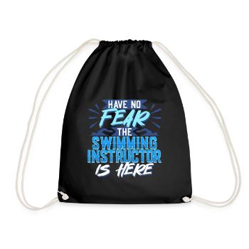 Schwimmlehrer The Swimming Instructor Is Here - Drawstring Bag - black - Front