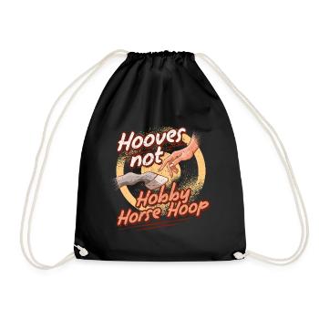 Anti Hobby Horsing Hoovers Not Hobby Horse Hoop - Drawstring Bag - black - Front