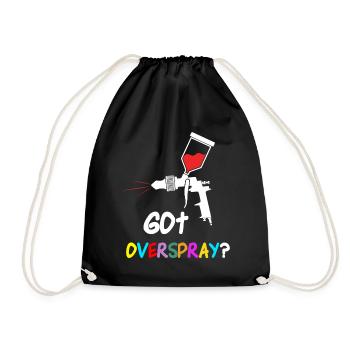 Overspray Colorful Artist Painter Art - Drawstring Bag - black - Front