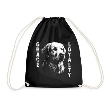Golden Retriever stilvolles Design - Turnbeutel - Schwarz - Vorne