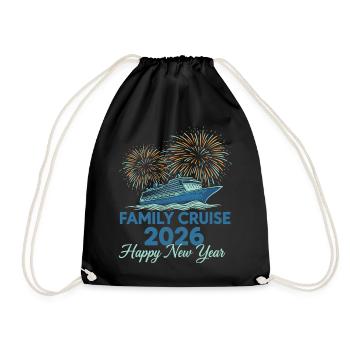 Croisière en famille 2026 Célébration du Nouvel An - Sac de sport léger - noir - Devant